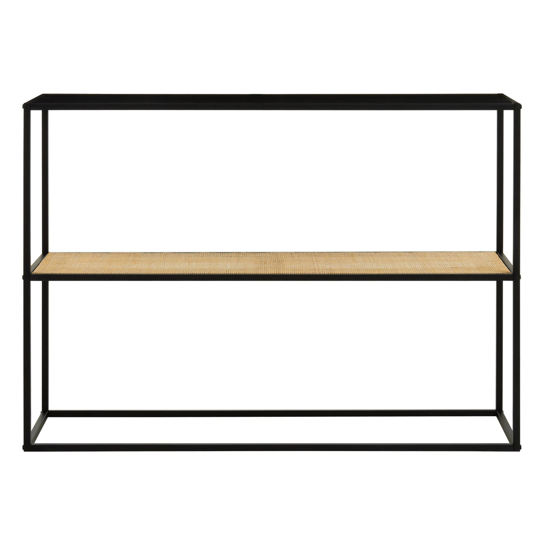 Derok 2 Tier Rattan And Metal Console Table Studio 55