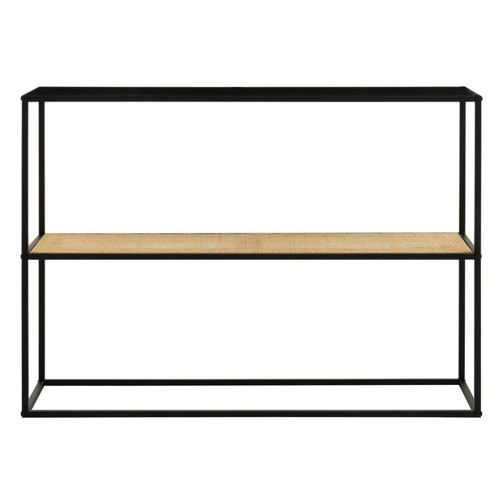 Derok 2 Tier Rattan And Metal Console Table Studio 55
