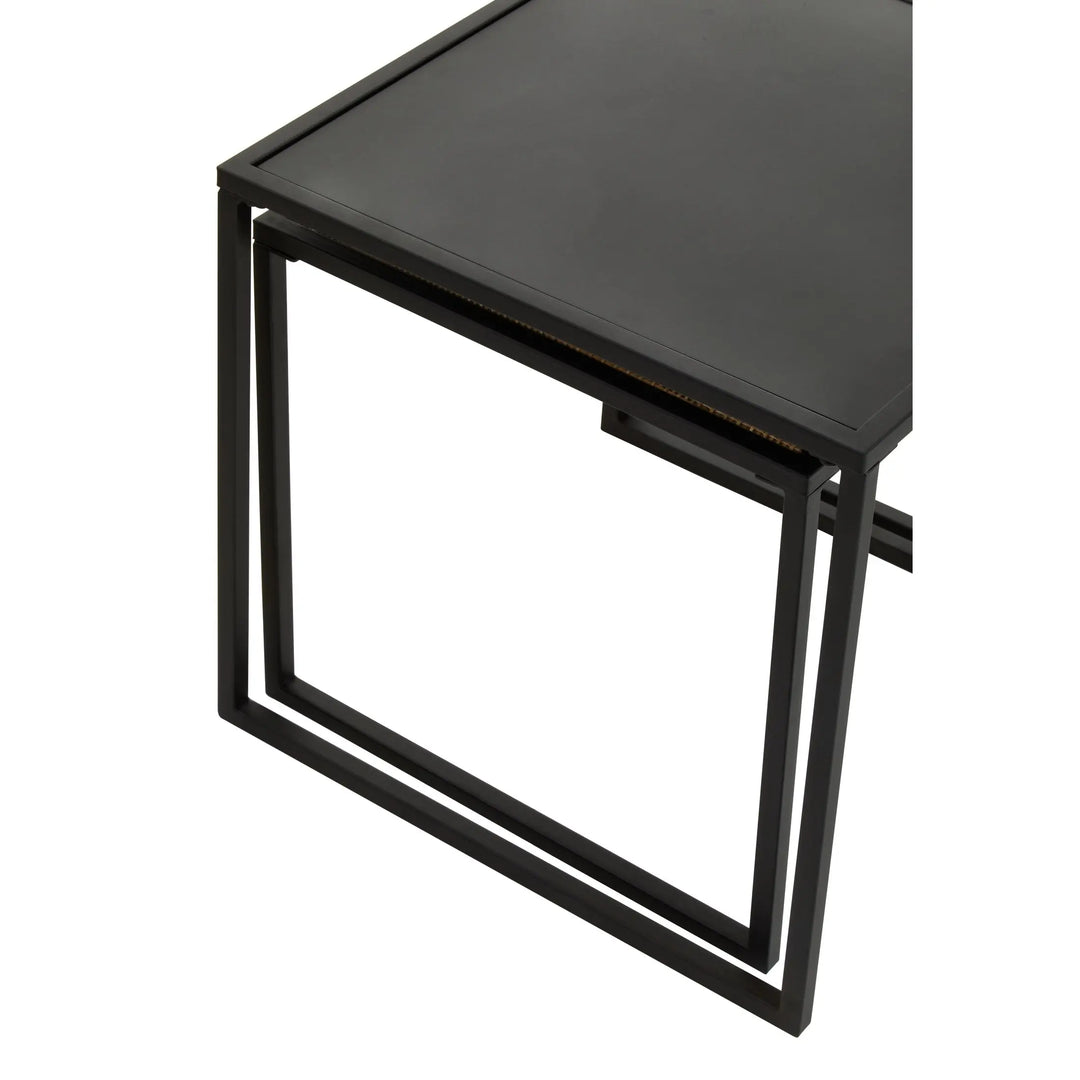 Derok Rattan And Metal Nest Of Two Tables Studio 55