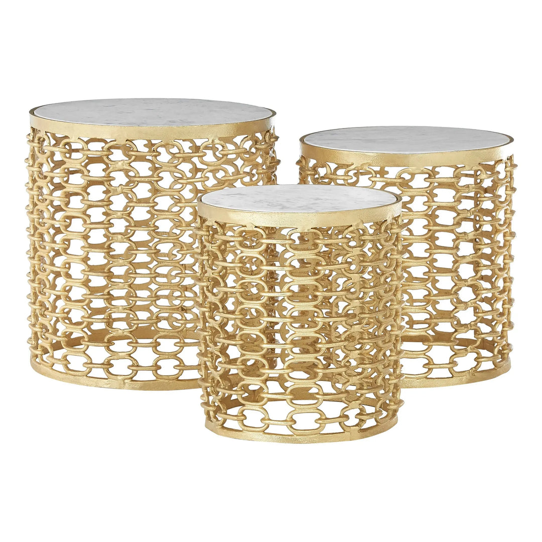 Tempran Set Of Three Aluminium Side Tables Studio 55