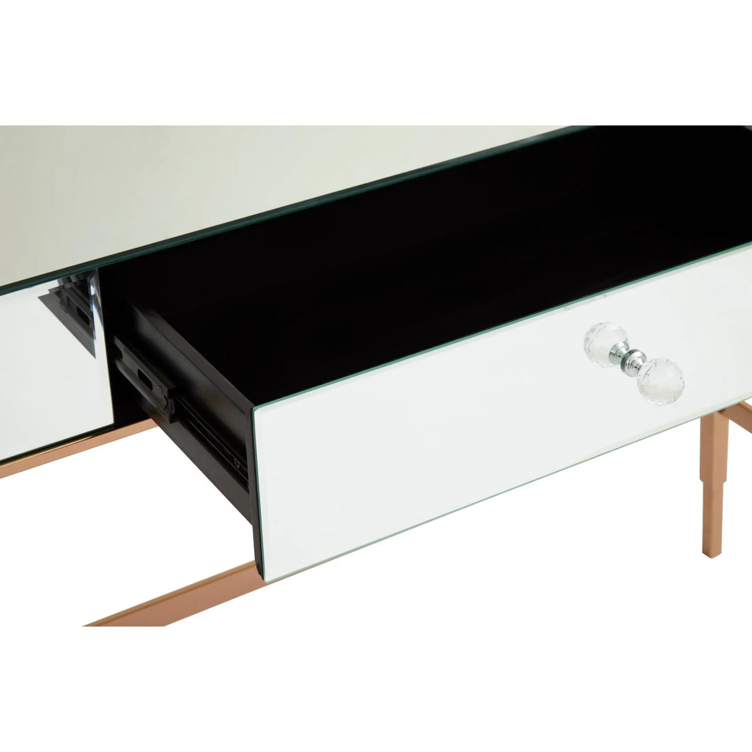 Golvia Mirrored Glass Top Console Table Studio 55