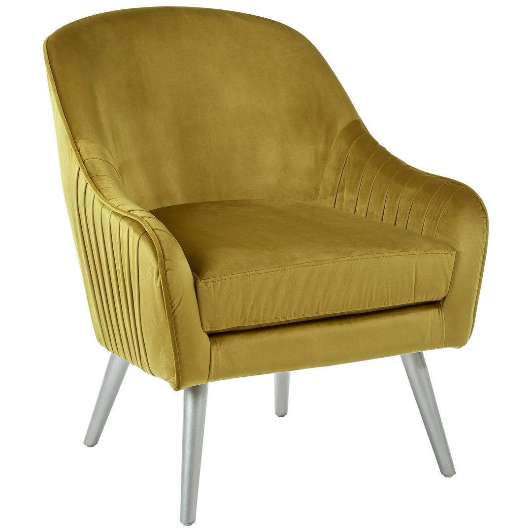 Louxen Mustard Velvet Armchair Studio 55
