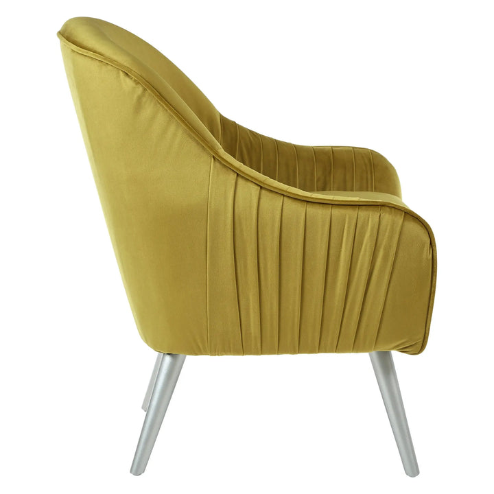 Louxen Mustard Velvet Armchair Studio 55
