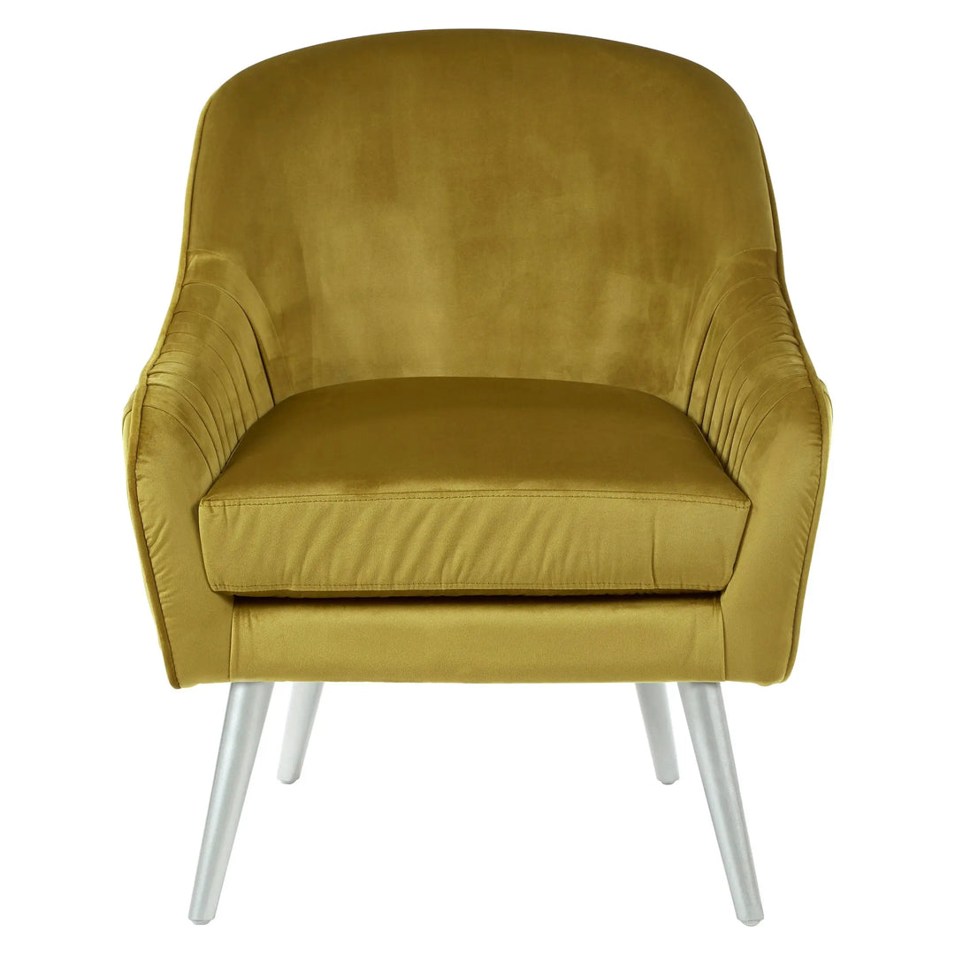 Louxen Mustard Velvet Armchair Studio 55