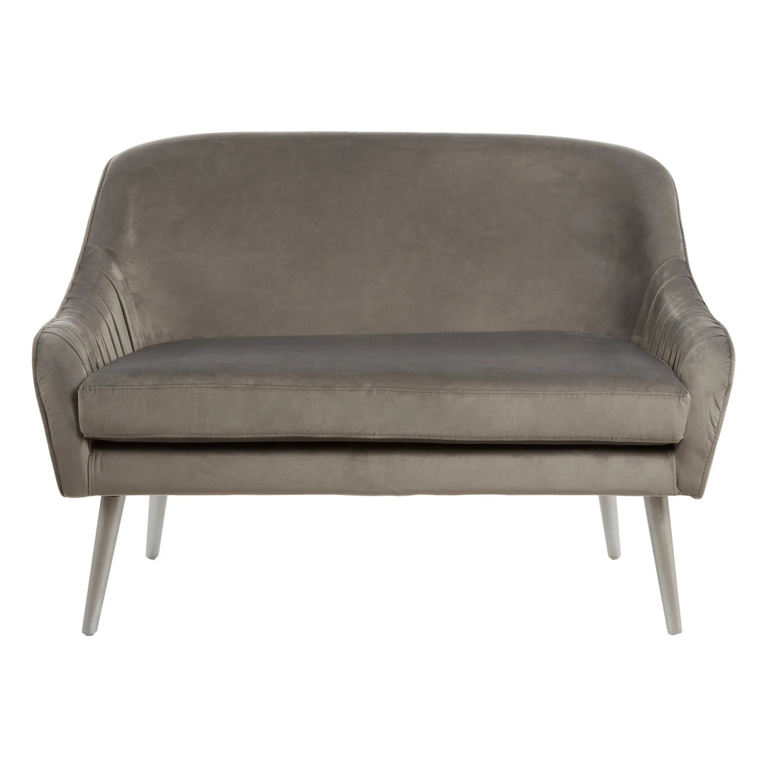 Lucero Grey Velvet Sofa Studio 55