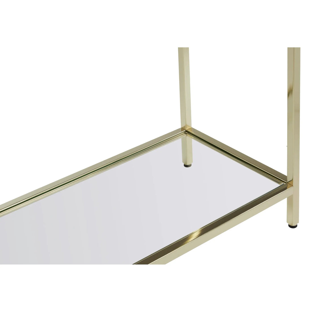 Kensford Townhouse Black Mirror Console Table with Gold Frame Studio 55