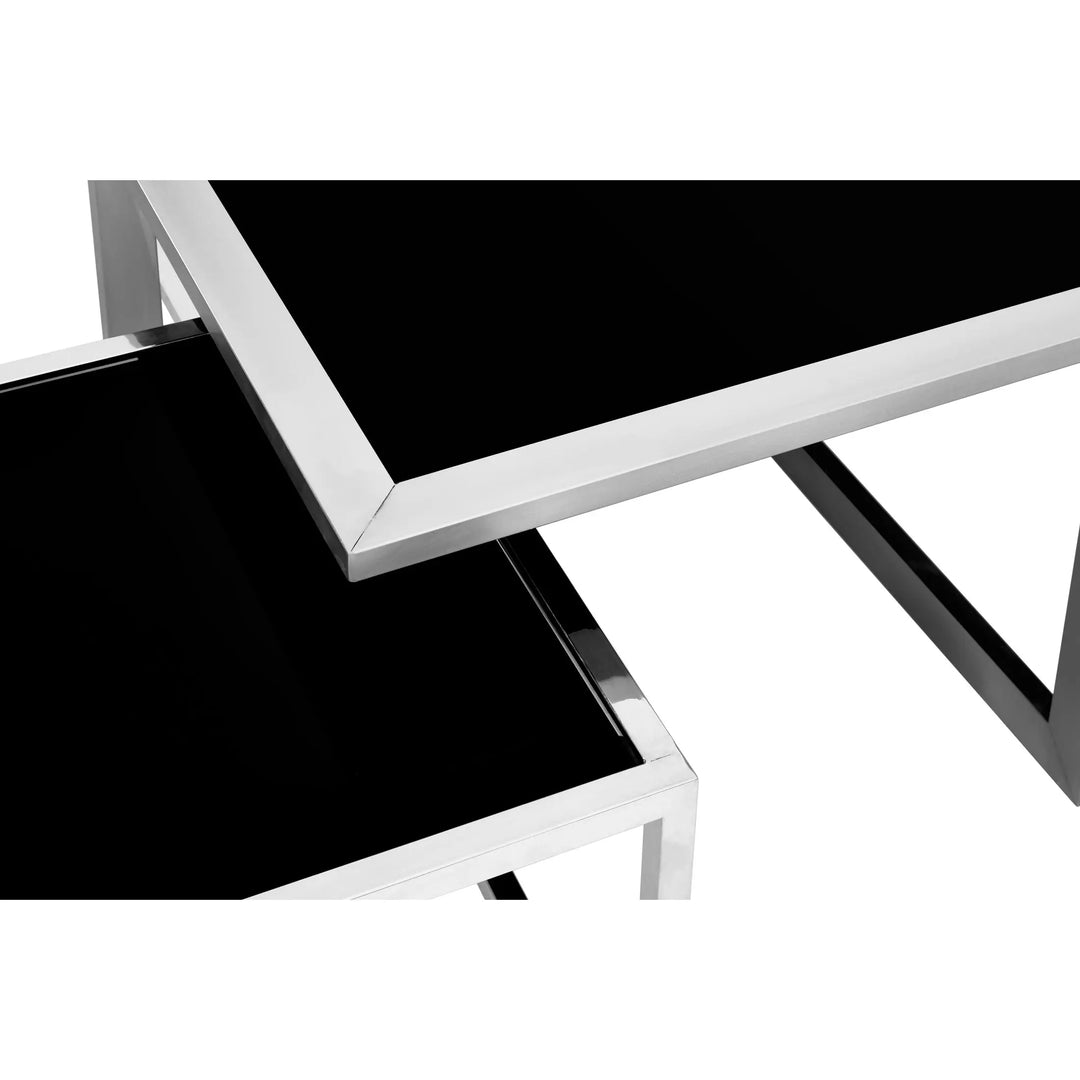 Hatton Silver Coffee Table And Stools Set Studio 55