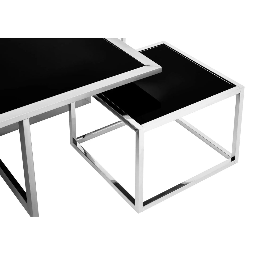 Hatton Silver Coffee Table And Stools Set Studio 55