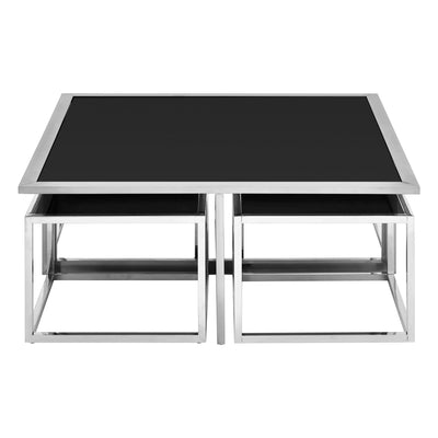 Hatton Silver Coffee Table And Stools Set Studio 55