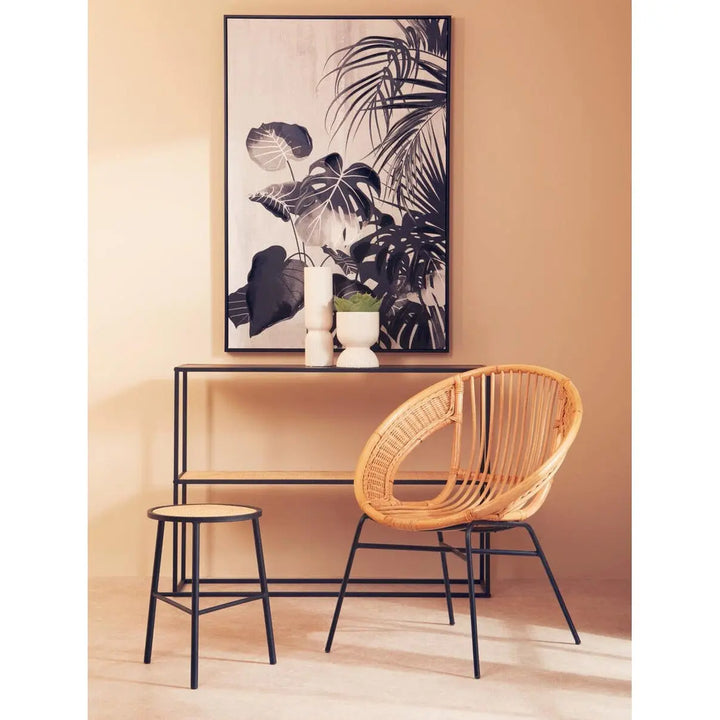 Derok 2 Tier Rattan And Metal Console Table Studio 55