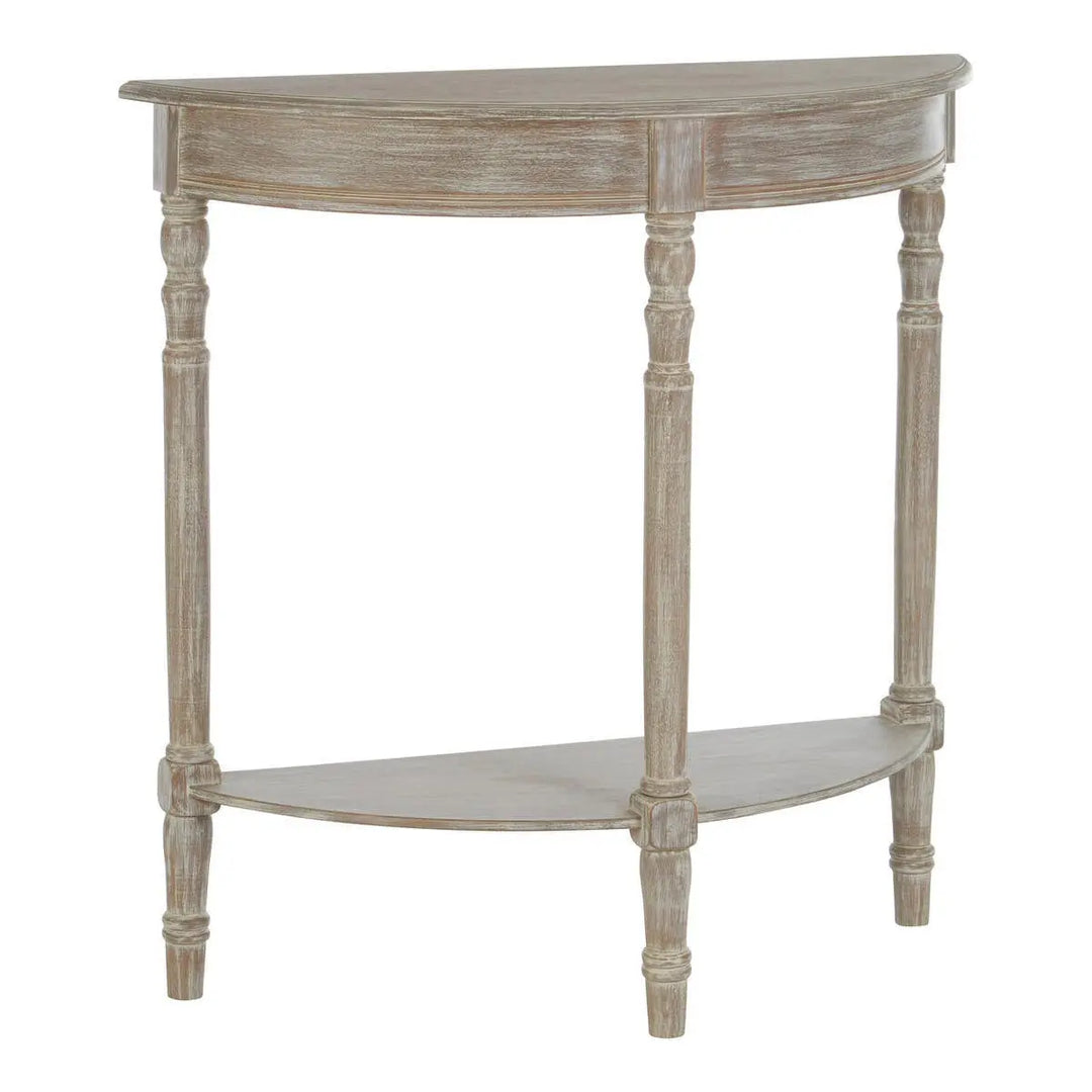 Harlow Half Moon Natural Pine Wood Console Table Studio 55