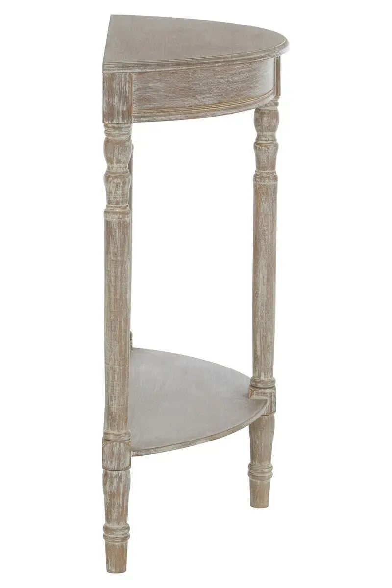 Harlow Half Moon Natural Pine Wood Console Table Studio 55