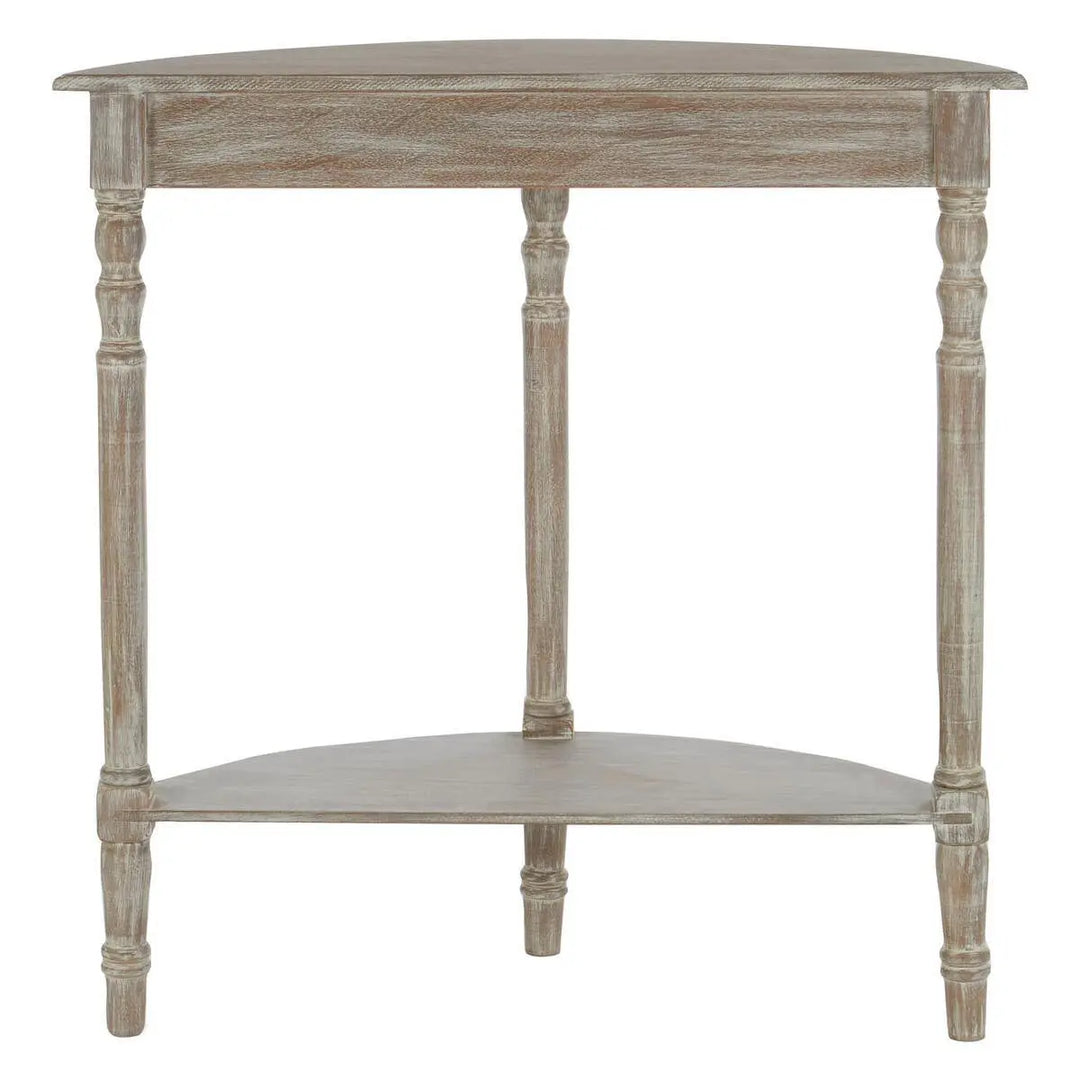 Harlow Half Moon Natural Pine Wood Console Table Studio 55