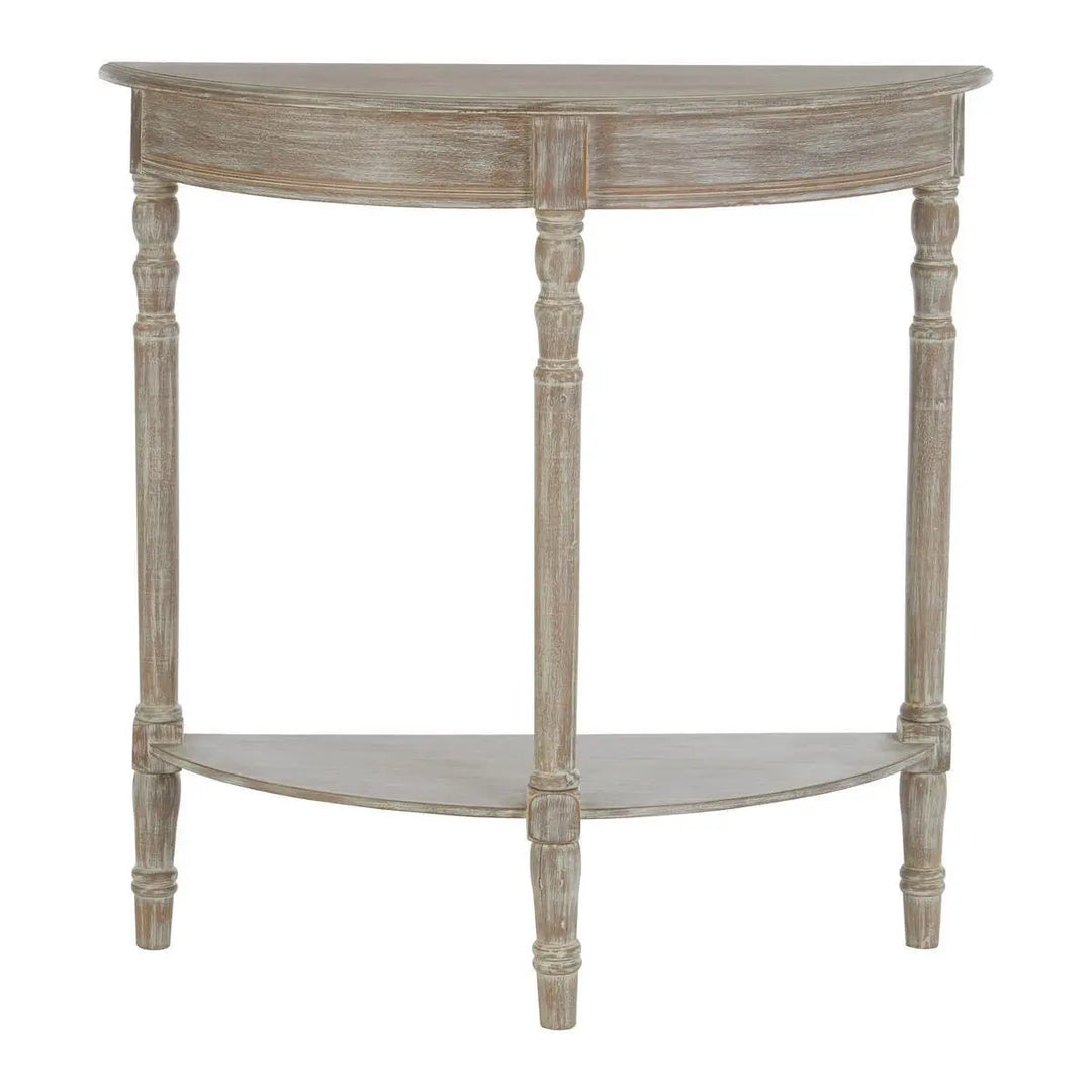 Harlow Half Moon Natural Pine Wood Console Table Studio 55
