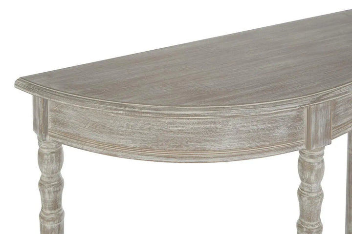 Harlow Half Moon Natural Pine Wood Console Table Studio 55