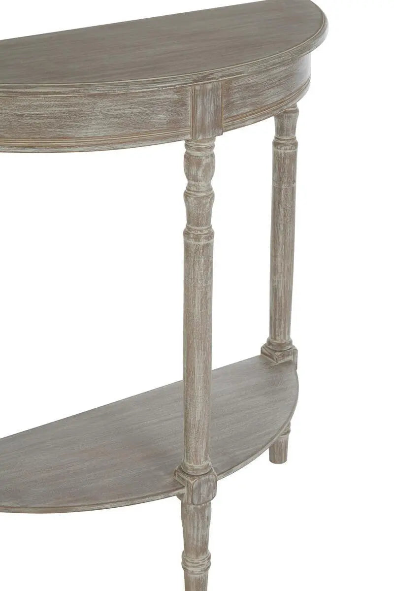 Harlow Half Moon Natural Pine Wood Console Table Studio 55