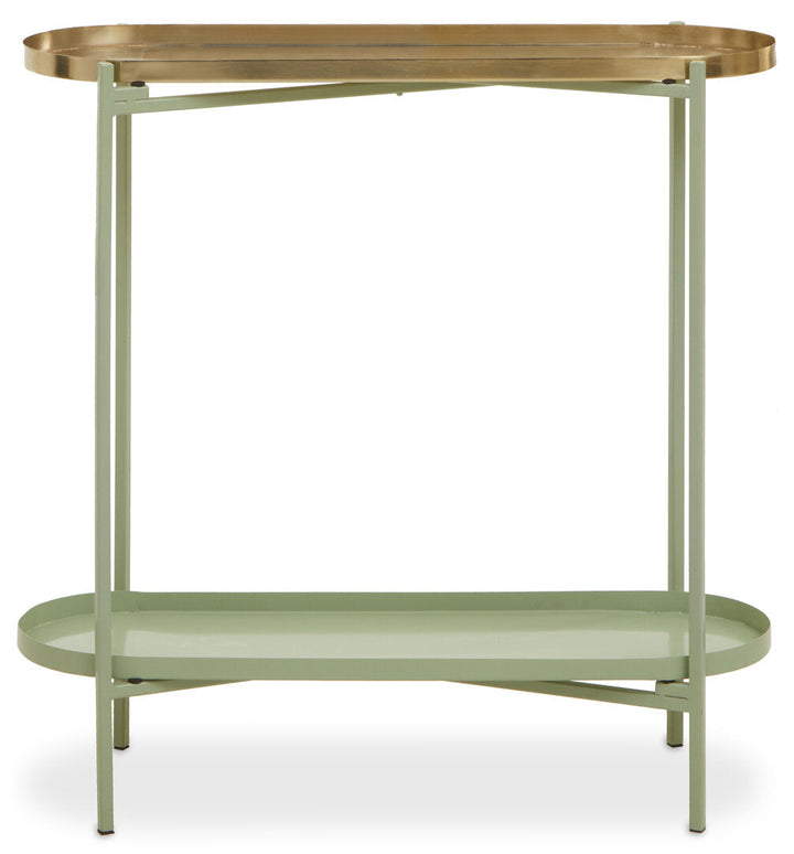 Sabria Green And Gold Iron Console Table Studio 55