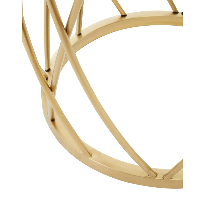 Adley Gold Round Glass Side Table Studio 55