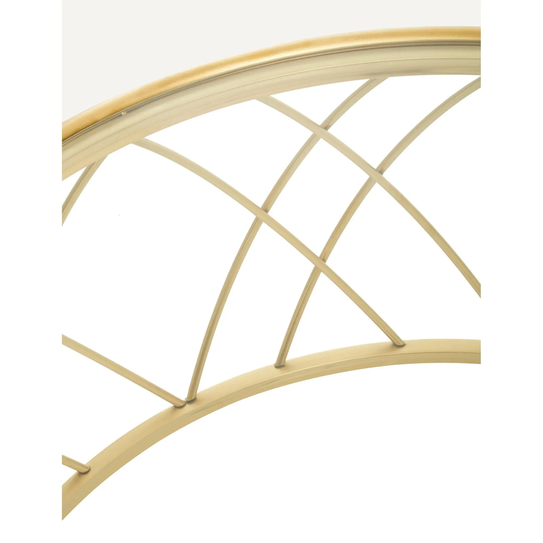 Adley Gold Round Coffee Table with Clear Glass Studio 55