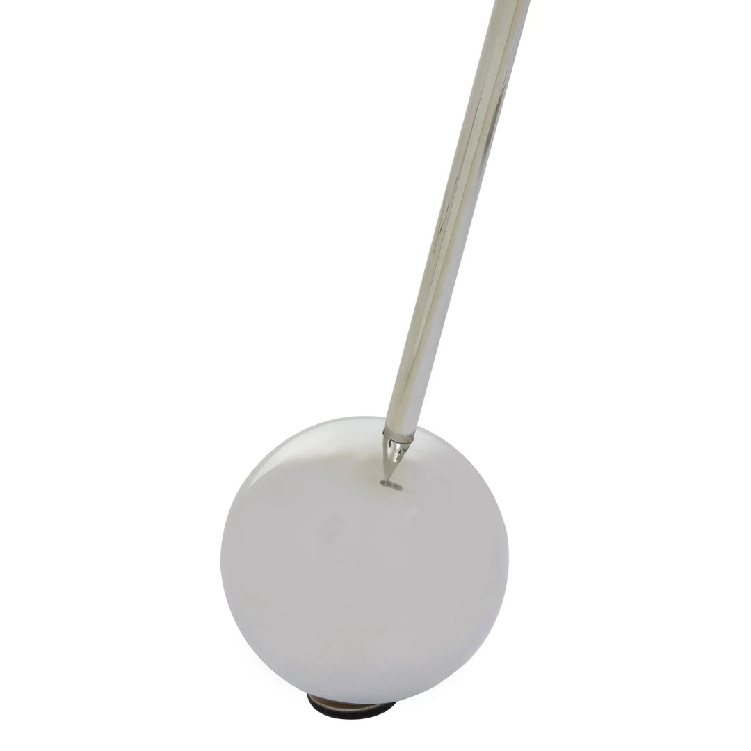 Orelia White Marble Effect End Table with Chrome Legs Studio 55