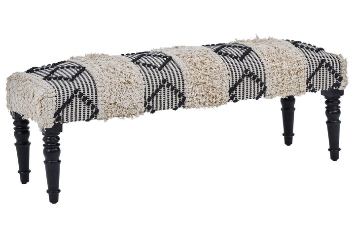 Cefeno Black And White Moroccan Bench Studio 55