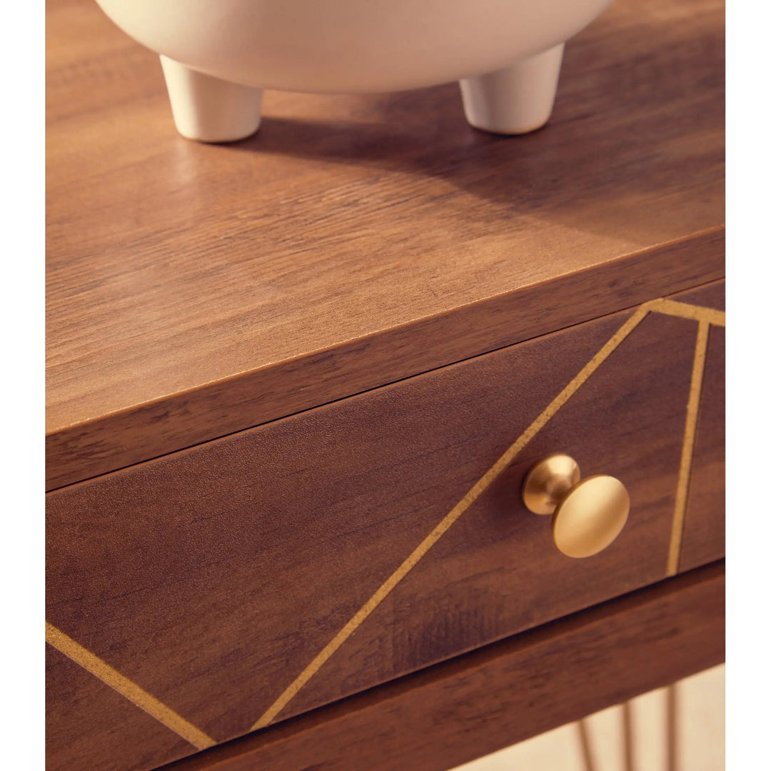 Flora 1 Drawer Draw Side Table with Hairpin Legs Studio 55