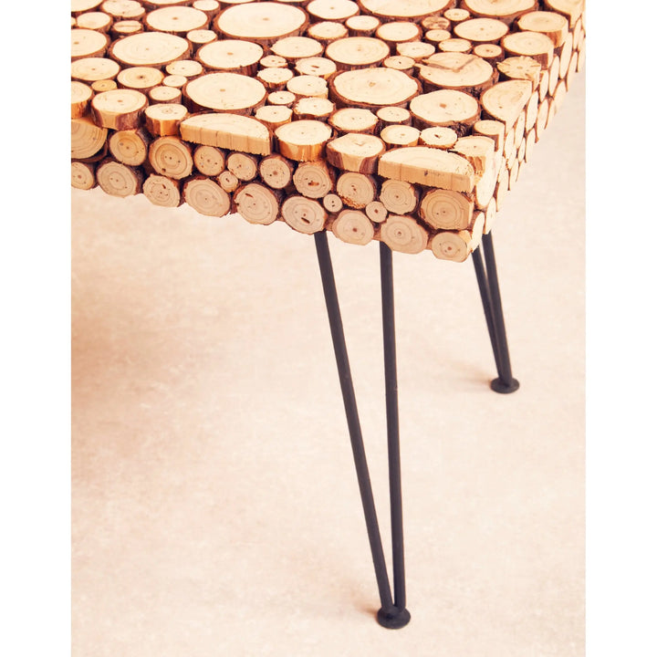 Lucera Wooden Coffee Table with Hairpin Legs Studio 55