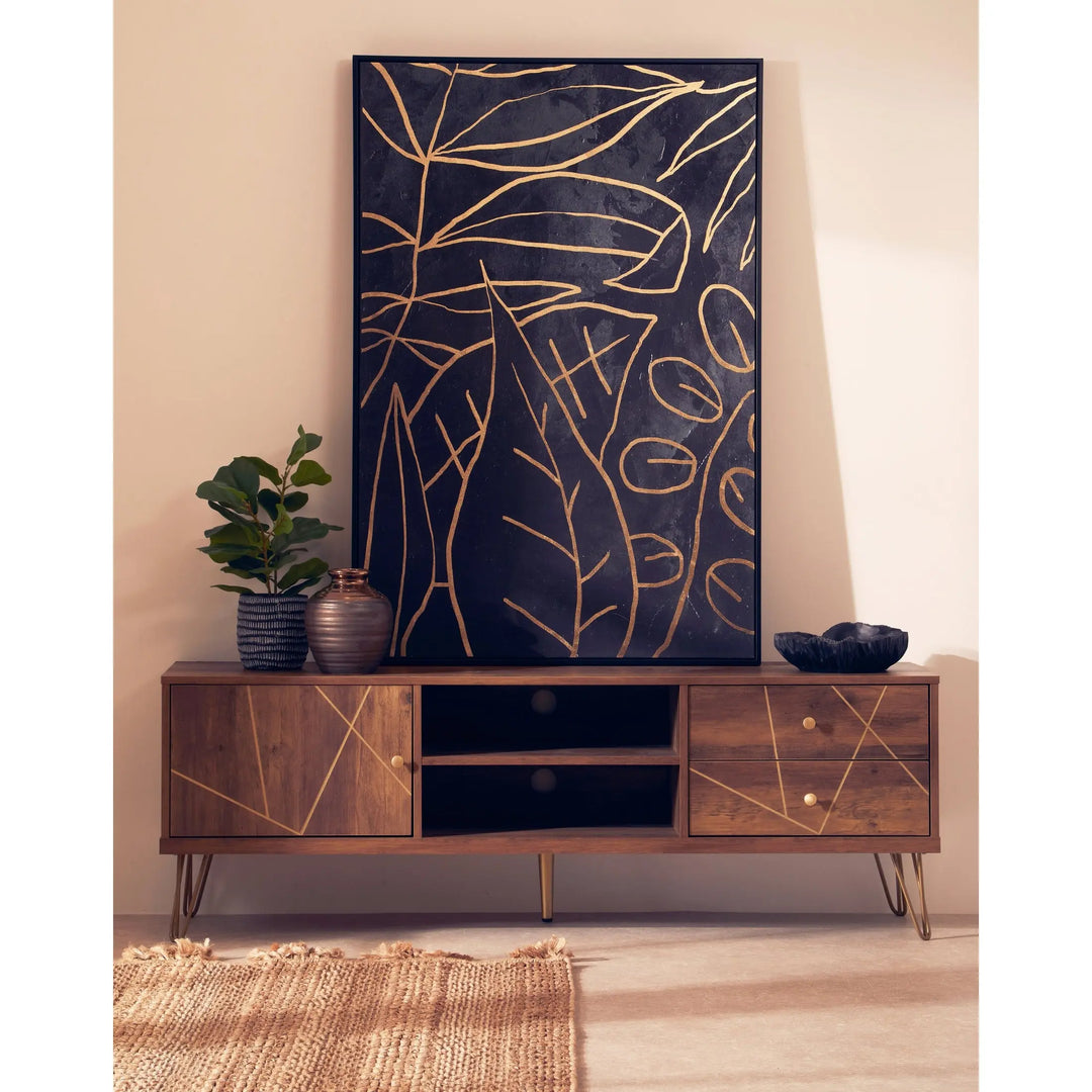 Flora Media Unit – Mid-Century TV Stand with Drawers & Shelves Studio 55