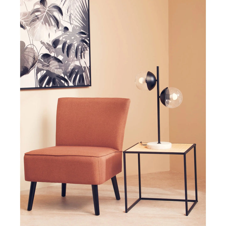 Derok Rattan And Metal Square Side Table Studio 55