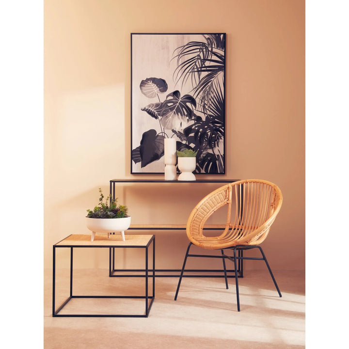 Derok Rattan And Metal Coffee Table Studio 55