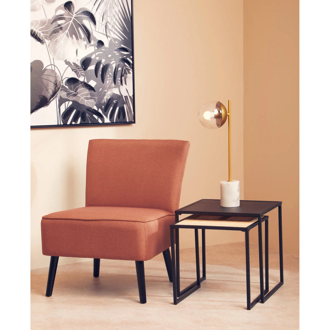 Derok Rattan And Metal Nest Of Two Tables Studio 55