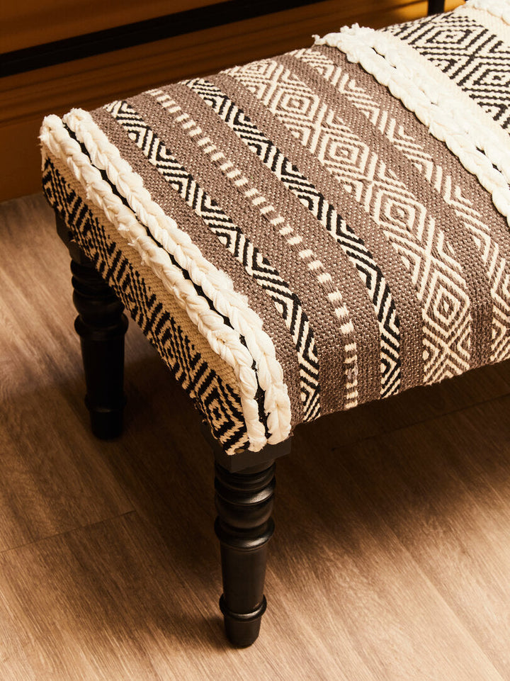 Sefina Grey And White Bench Studio 55