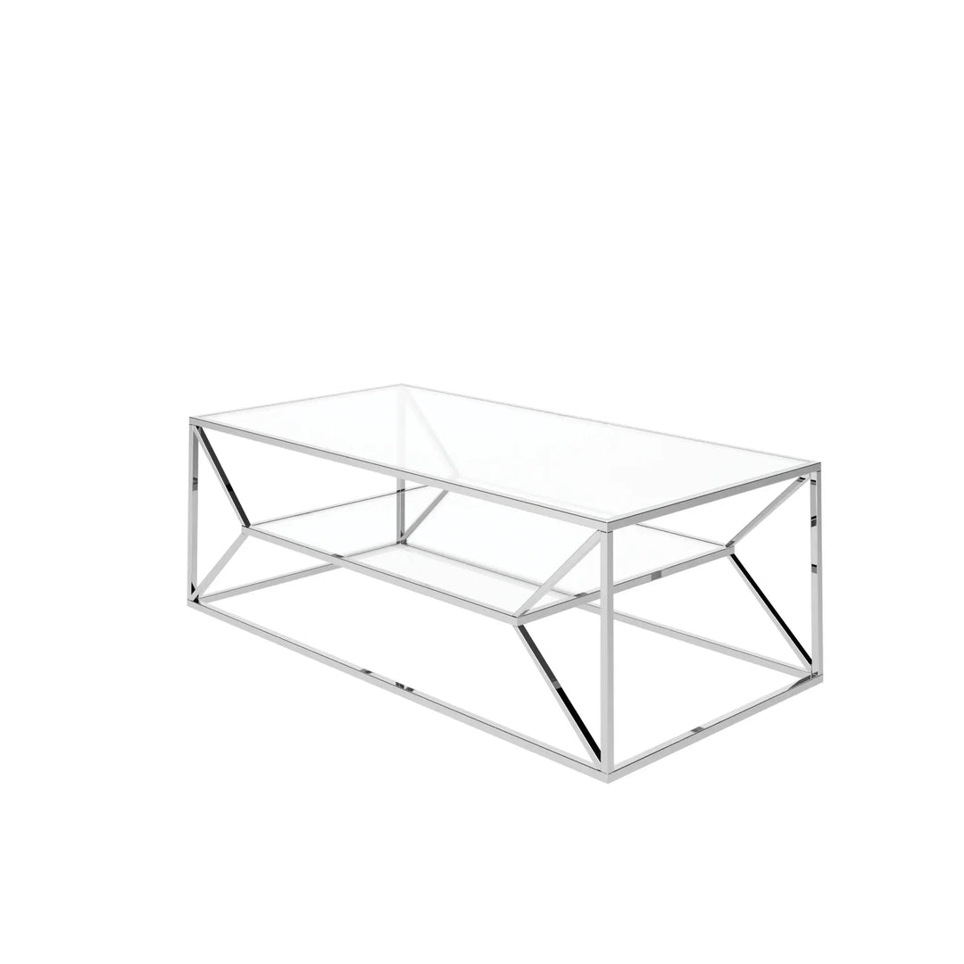 Mattia Clear Glass Coffee Table Torelli