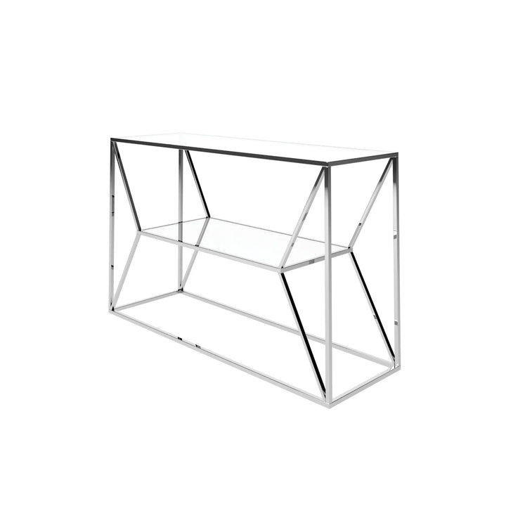 Mattia Clear Glass Console Table Torelli