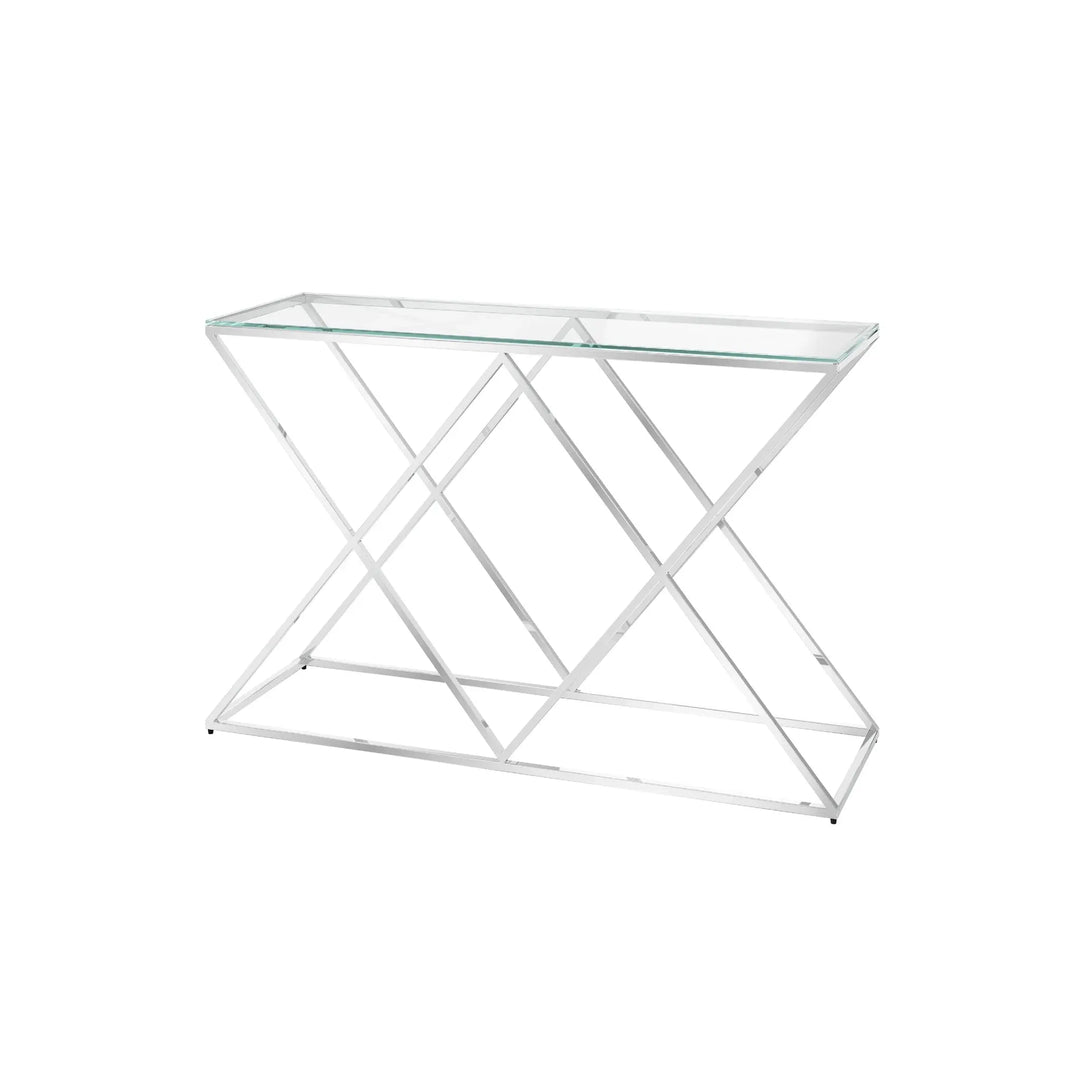 Vectra Clear Glass Console Table Torelli