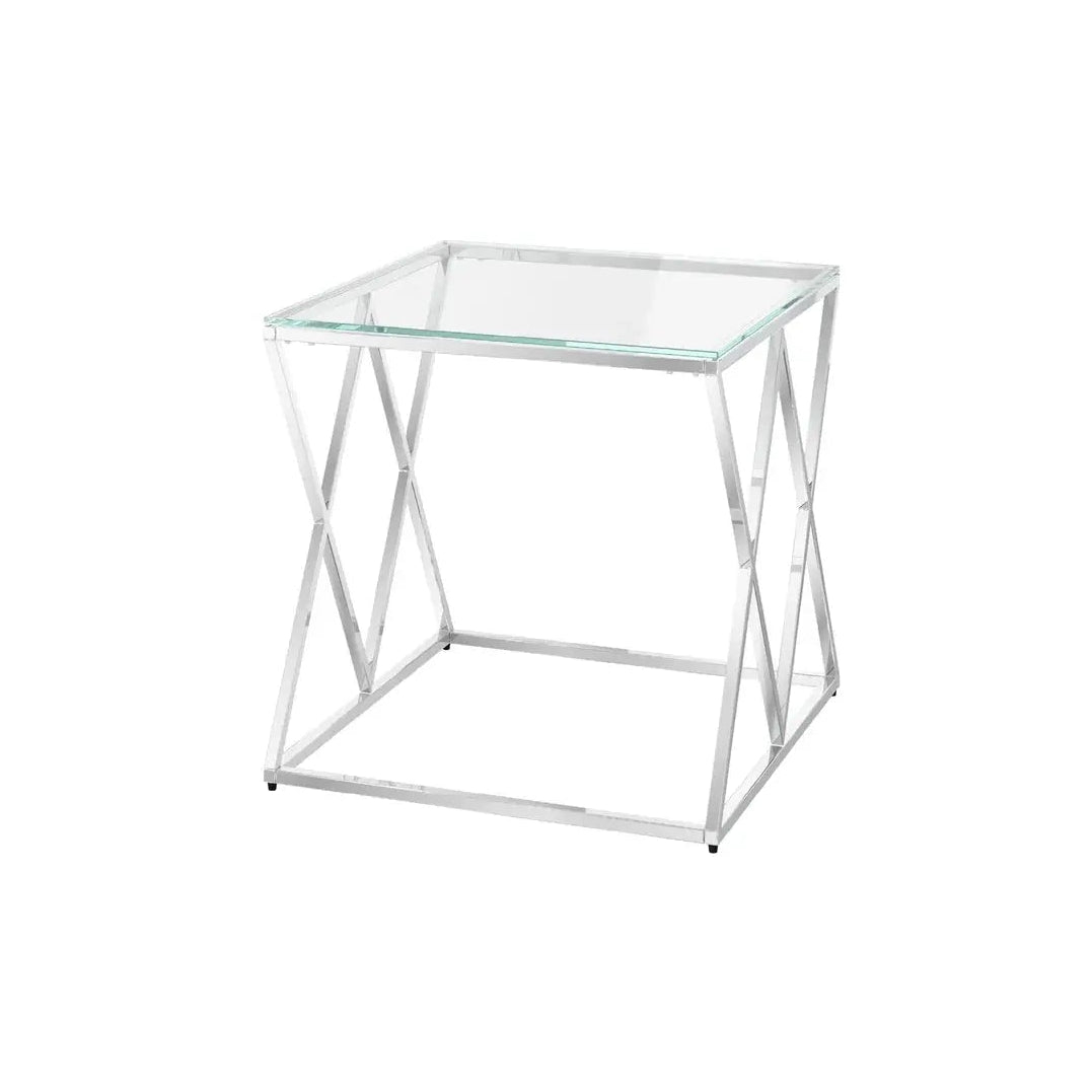 Vittorio Clear Glass Side Table Torelli