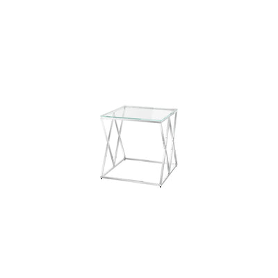 Vittorio Clear Glass Side Table Torelli