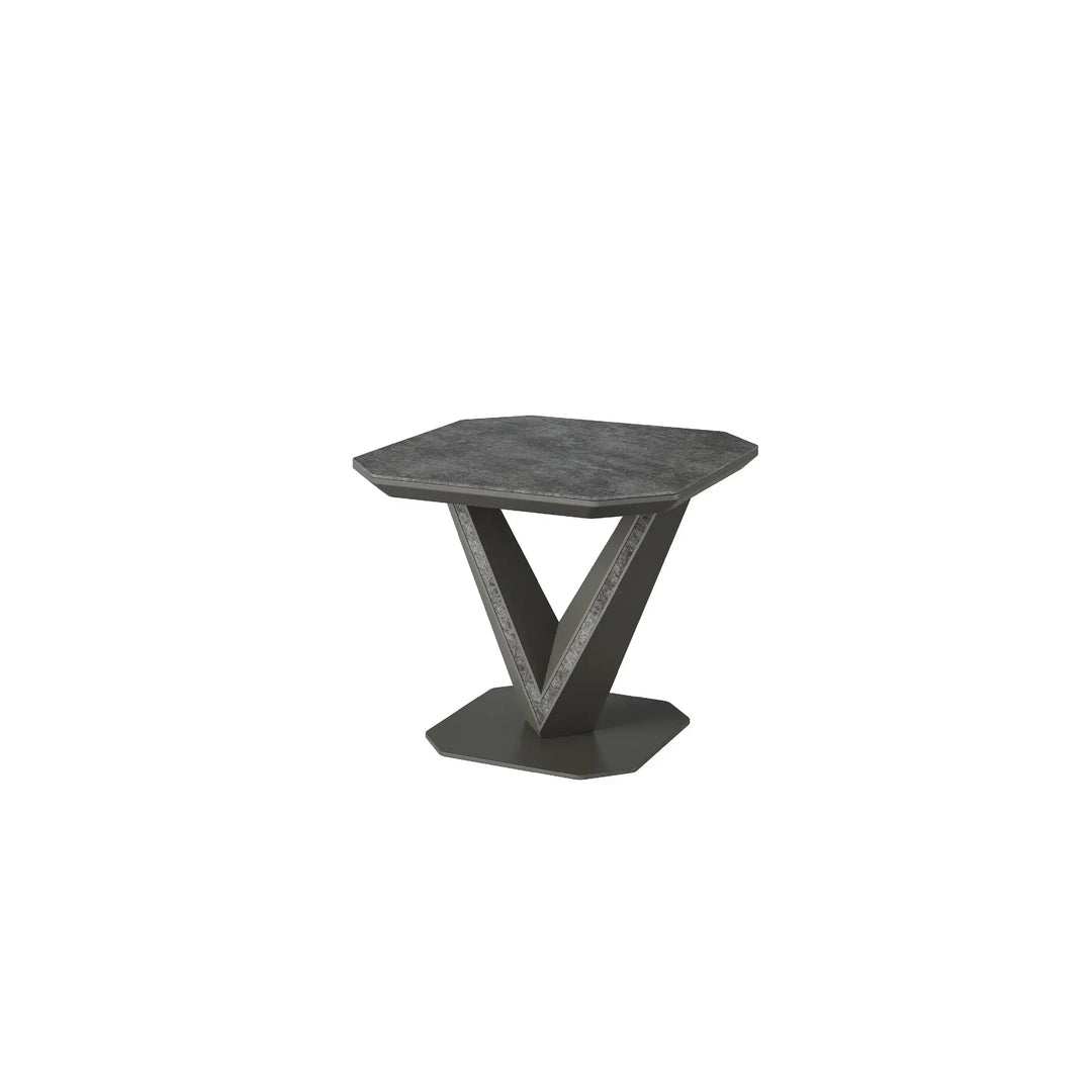Belvano Grey Ceramic Side Table Torelli