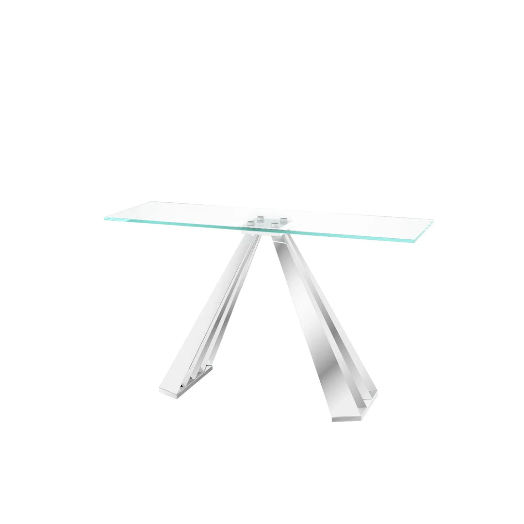 Alviero Clear Glass Console Table Torelli