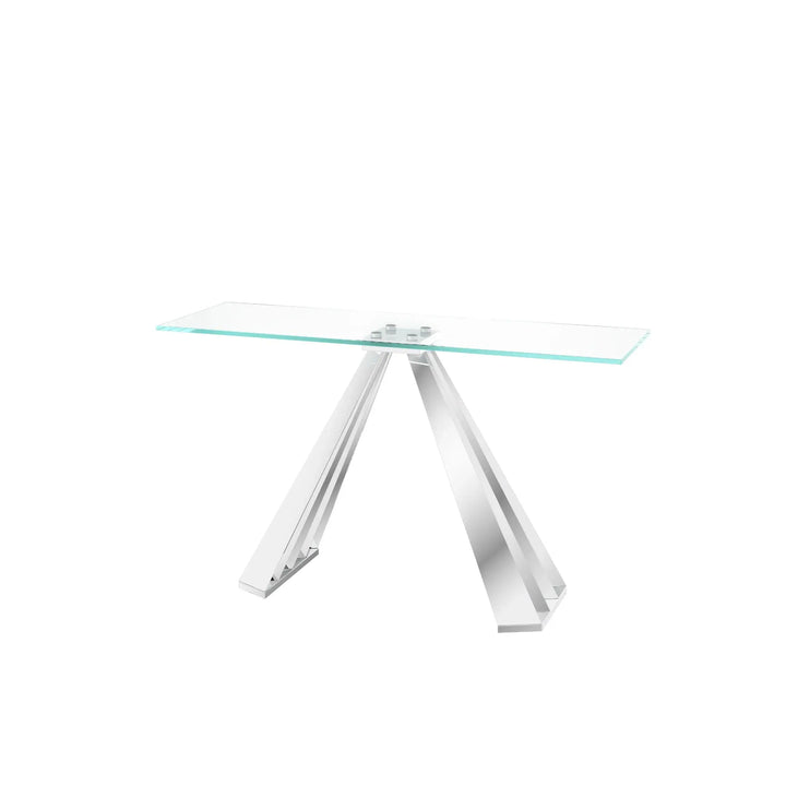 Alviero Clear Glass Console Table Torelli