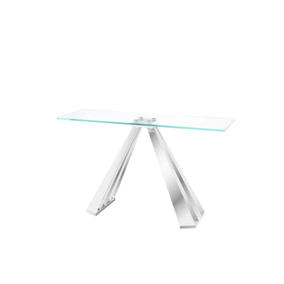 Alviero Clear Glass Console Table Torelli