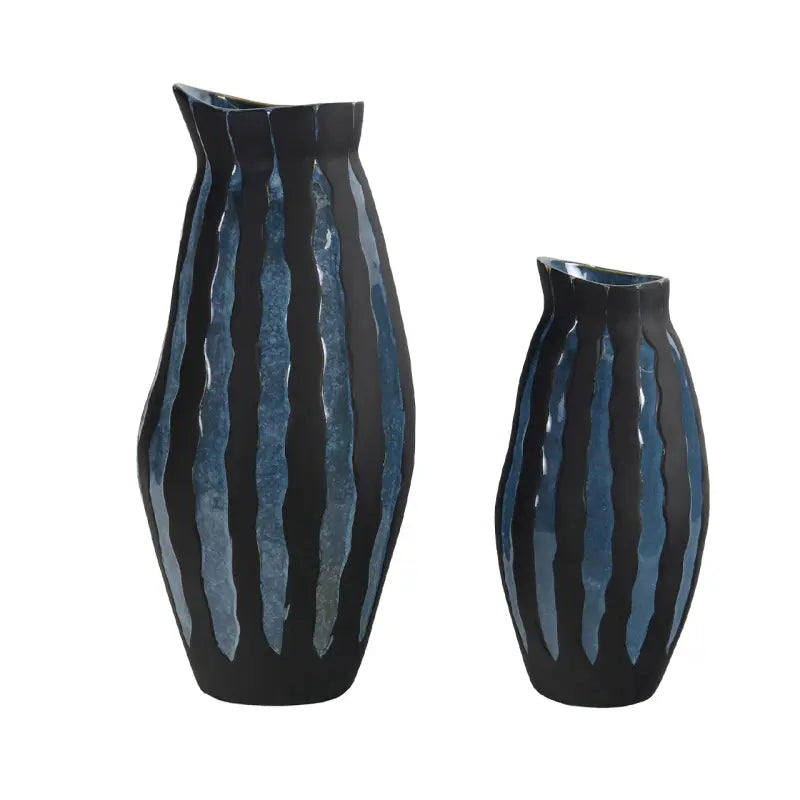 Black and Blue Ceramic Vase Lina Home