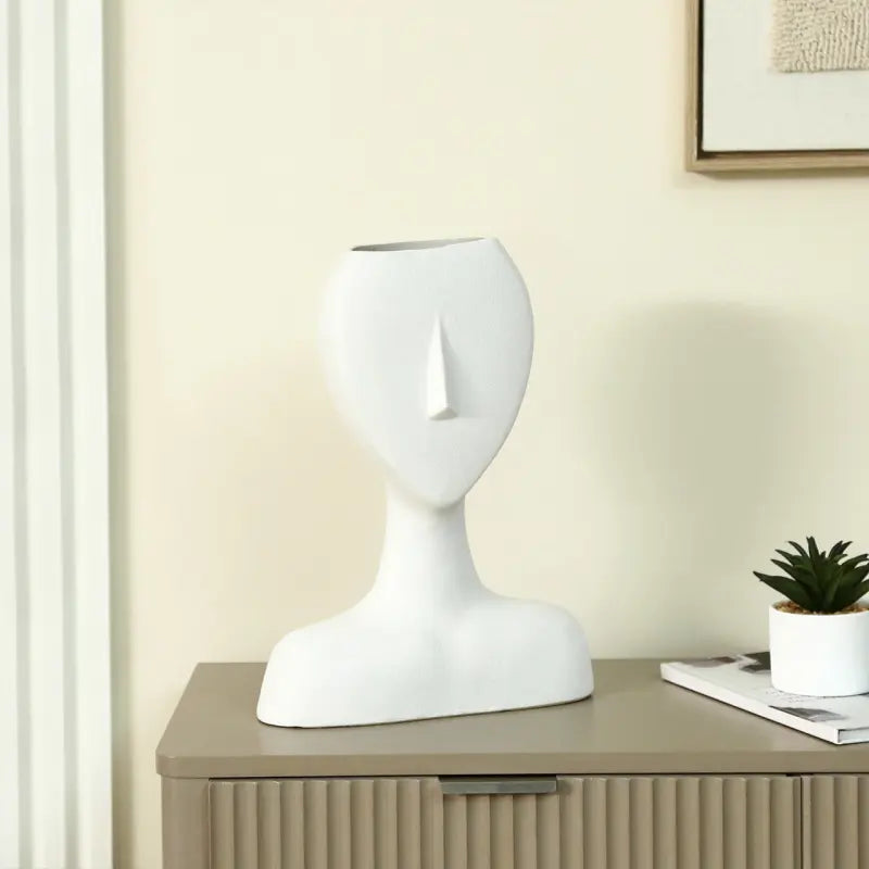 White Face Ceramic Vase Lina Home