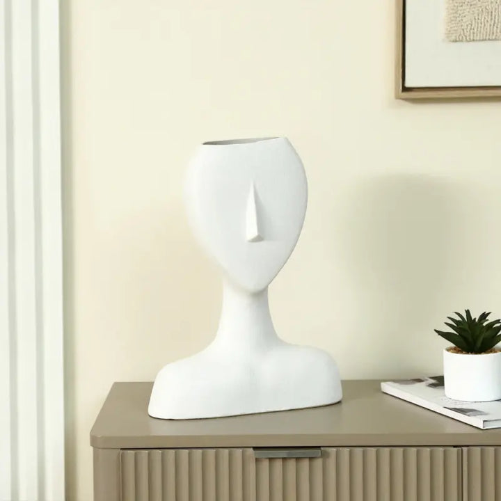 White Face Ceramic Vase Lina Home