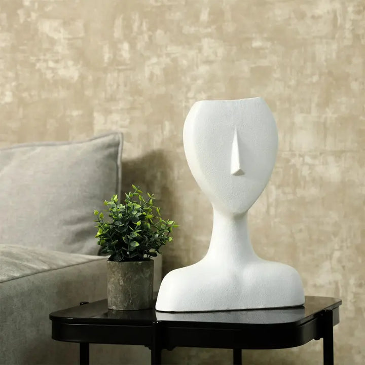 White Face Ceramic Vase Lina Home