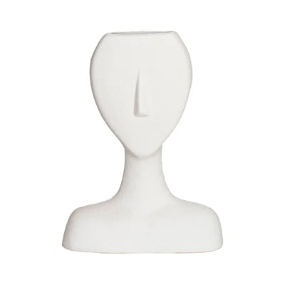 White Face Ceramic Vase Lina Home