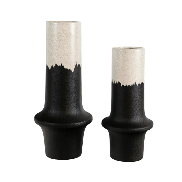 Black and White Ceramic Vase Lina Home