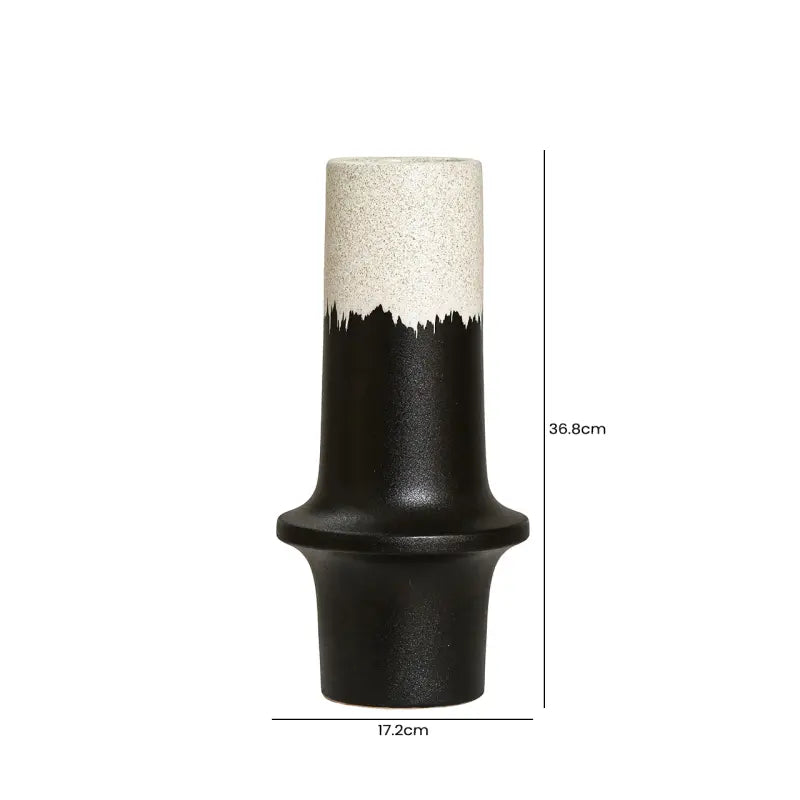 Black and White Ceramic Vase Lina Home