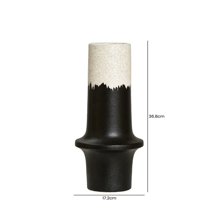 Black and White Ceramic Vase Lina Home