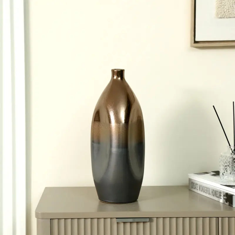 Black and Gold Ceramic Vase Lina Home